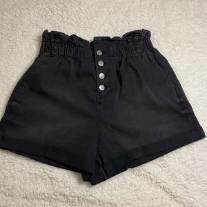 Black High Waisted Shorts
